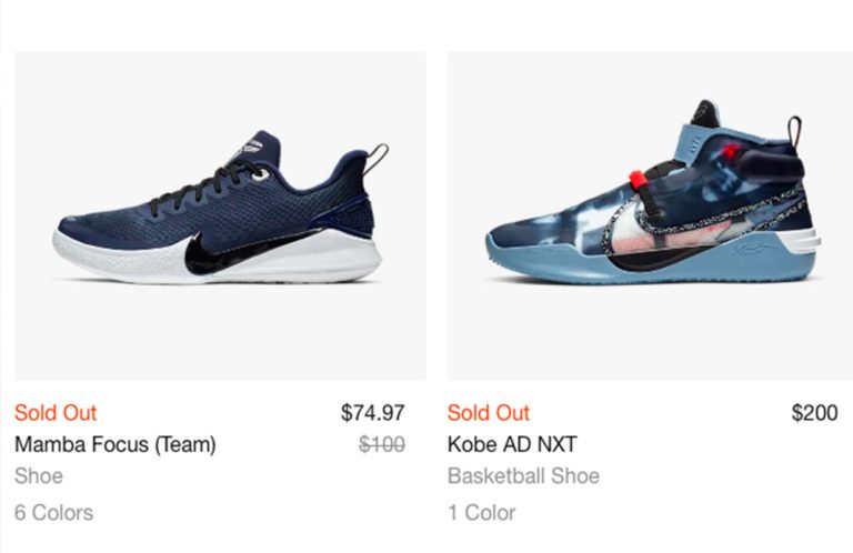 Kobe Bryant merchandise sells out after tragic death