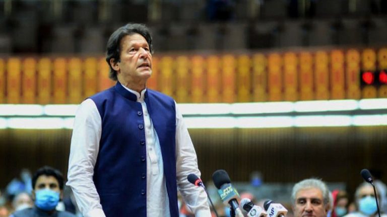 Pakistan Prime Minister Imran Khan protests to the U.S. about alleged interference.